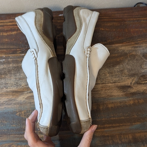 Skechers Men's Leather Canvas White Slip On Phoenix Driving Moccasins Loafer, 13 - Picture 5 of 9